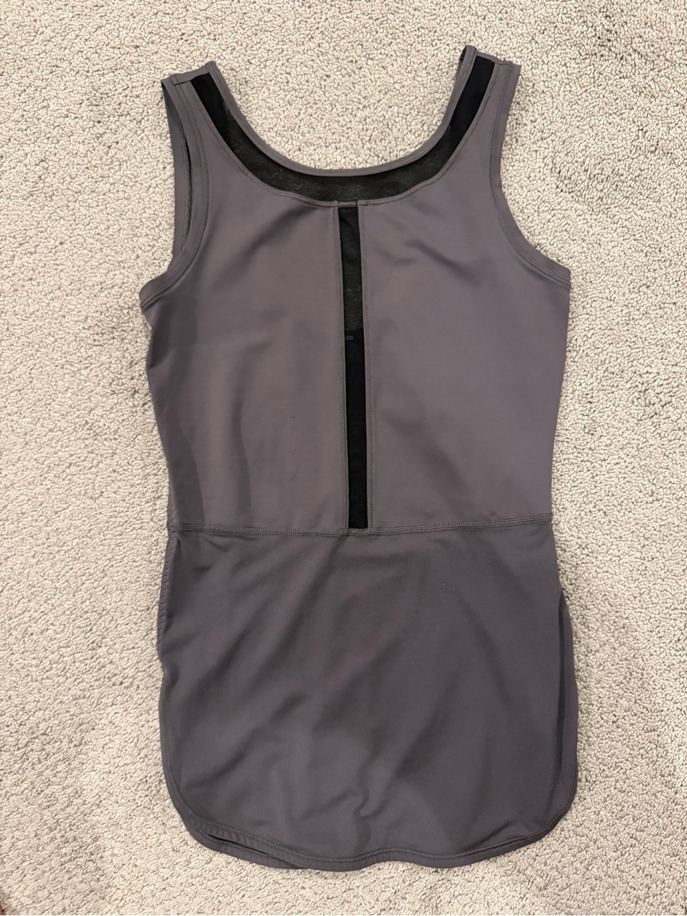 lululemon athletica Gray Tank Top with Black Trim